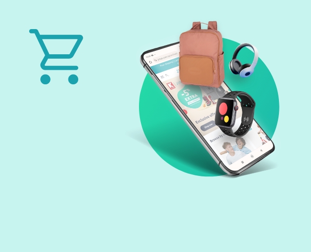 Promo grid image: Multiple shops,<br>a single checkout